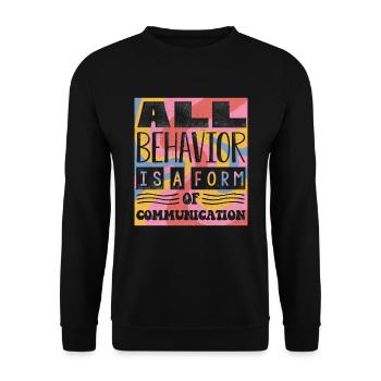 ABA -Therapeut, ABA -Therapie, Therapeut, SPEd - Unisex Pullover - Schwarz - Vorne - Alina (178cm) & Michal (187cm)