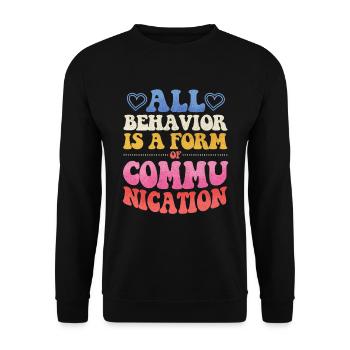 ABA -Therapeut, ABA -Therapie, Therapeut, SPEd - Unisex Pullover - Schwarz - Vorne - Alina (178cm) & Michal (187cm)