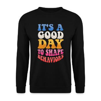 ABA -Therapeut, ABA -Therapie, Therapeut, SPEd - Unisex Pullover - Schwarz - Vorne - Alina (178cm) & Michal (187cm)
