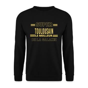 Meilleur de la galaxie TOULOUSAIN - Sweat-shirt Unisexe - noir - Devant - Alina (178cm) & Michal (187cm)