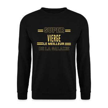 Meilleur de la galaxie VIERGE - Sweat-shirt Unisexe - noir - Devant - Alina (178cm) & Michal (187cm)