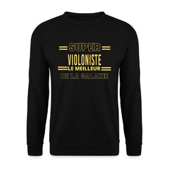 Meilleur de la galaxie VIOLONISTE - Sweat-shirt Unisexe - noir - Devant - Alina (178cm) & Michal (187cm)