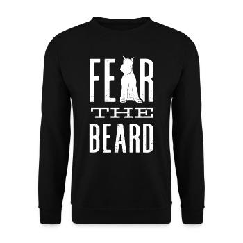Fear the beard Schnauzer lover - Unisex Sweatshirt - black - Front - Alina (178cm) & Michal (187cm)