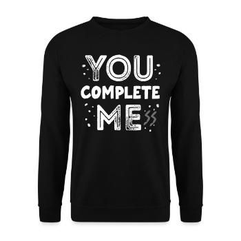 You complete me, chaos - Unisex Sweatshirt - black - Front - Alina (178cm) & Michal (187cm)