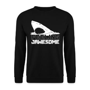 Feel stunning, shark, shark - Unisex Sweatshirt - black - Front - Alina (178cm) & Michal (187cm)