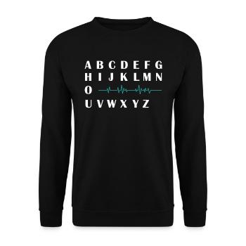 PQRST Krankenschwester, Krankenpflege - Unisex Pullover - Schwarz - Vorne - Alina (178cm) & Michal (187cm)