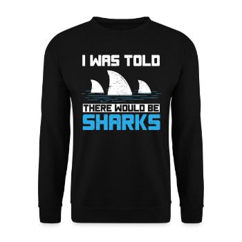Feel stunning, shark, shark - Unisex Sweatshirt - black - Front - Alina (178cm) & Michal (187cm)