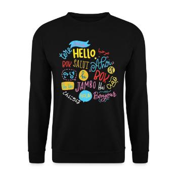 Haben Sie Den Tag, Den Sie Verdienen, Motivierend - Unisex Pullover - Schwarz - Vorne - Alina (178cm) & Michal (187cm)