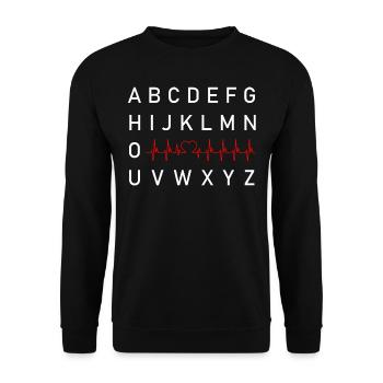 PQRST Krankenschwester, Krankenpflege - Unisex Pullover - Schwarz - Vorne - Alina (178cm) & Michal (187cm)