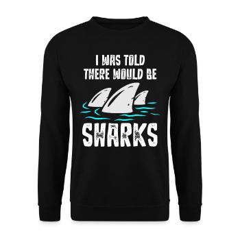 Feel stunning, shark, shark - Unisex Sweatshirt - black - Front - Alina (178cm) & Michal (187cm)