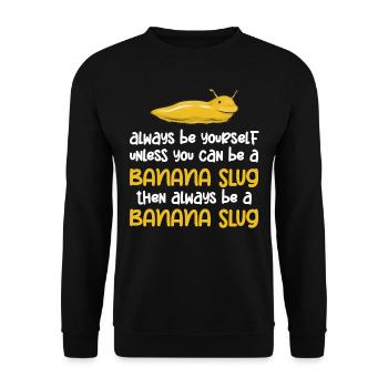 Banana Snails, A Banana Snail Being - Unisex Sweatshirt - black - Front - Alina (178cm) & Michal (187cm)