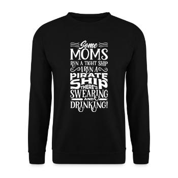 Des mères cool dirigent un bateau pirate avec malédiction - Sweat-shirt Unisexe - noir - Devant - Alina (178cm) & Michal (187cm)
