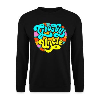 Groovy Onkel - Unisex Pullover - Schwarz - Vorne - Alina (178cm) & Michal (187cm)
