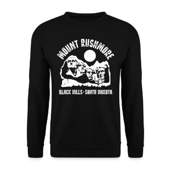 Mount Rushmore, Black Hills South Dakota - Unisex Pullover - Schwarz - Vorne - Alina (178cm) & Michal (187cm)