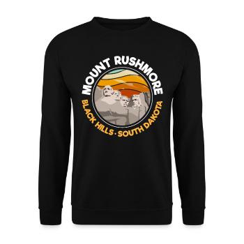 Mount Rushmore, Black Hills South Dakota - Unisex Sweatshirt - black - Front - Alina (178cm) & Michal (187cm)