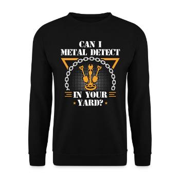 Metal detection, metal detector - Unisex Sweatshirt - black - Front - Alina (178cm) & Michal (187cm)