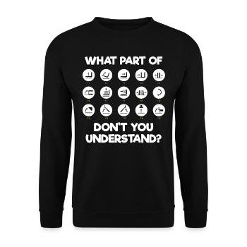 Chariots élévateurs, entrepositaires, caristoires - Sweat-shirt Unisexe - noir - Devant - Alina (178cm) & Michal (187cm)