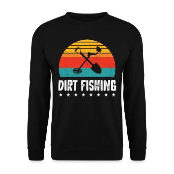 Metal detection, metal detector - Unisex Sweatshirt - black - Front - Alina (178cm) & Michal (187cm)