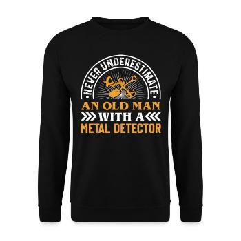 Metal detection, metal detector - Unisex Sweatshirt - black - Front - Alina (178cm) & Michal (187cm)