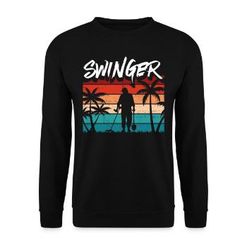 Metal detection, metal detector - Unisex Sweatshirt - black - Front - Alina (178cm) & Michal (187cm)