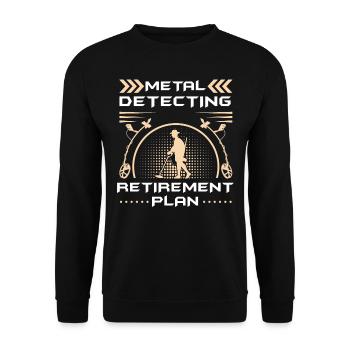 Metal detection, metal detector - Unisex Sweatshirt - black - Front - Alina (178cm) & Michal (187cm)
