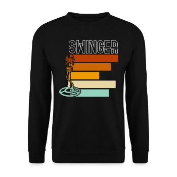 Metal detection, metal detector - Unisex Sweatshirt - black - Front - Alina (178cm) & Michal (187cm)