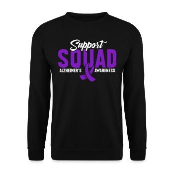Alzheimer Awareness Squad - Unisex Pullover - Schwarz - Vorne - Alina (178cm) & Michal (187cm)