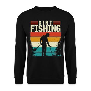 Metal detection, metal detector - Unisex Sweatshirt - black - Front - Alina (178cm) & Michal (187cm)