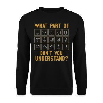 Chariots élévateurs, entrepositaires, caristoires - Sweat-shirt Unisexe - noir - Devant - Alina (178cm) & Michal (187cm)