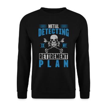 Metal detection, metal detector - Unisex Sweatshirt - black - Front - Alina (178cm) & Michal (187cm)