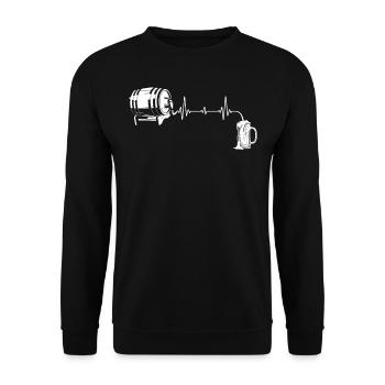 Beer lover, beer drinker, brewer, brewer - Unisex Sweatshirt - black - Front - Alina (178cm) & Michal (187cm)