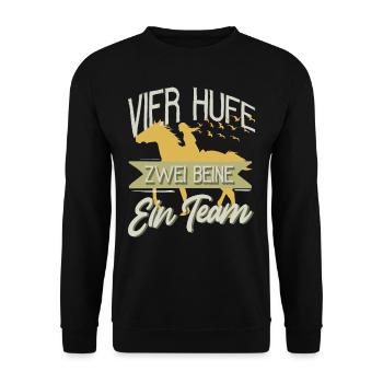 Rider, Horseback Riding, Horses, Horse Riding, Travel Port - Unisex Sweatshirt - black - Front - Alina (178cm) & Michal (187cm)