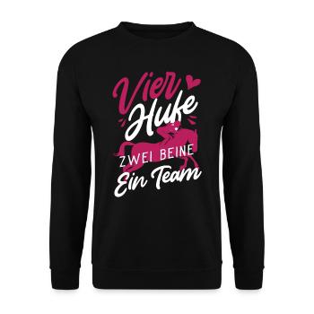 Rider, Horseback Riding, Horses, Horse Riding, Travel Port - Unisex Sweatshirt - black - Front - Alina (178cm) & Michal (187cm)