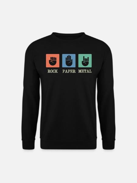 Musique métal, musique rock papier métal - Sweat-shirt Unisexe - noir