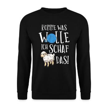 Schaf, Hirte, Schafhirte, Schafzucht - Unisex Pullover - Schwarz - Vorne - Alina (178cm) & Michal (187cm)
