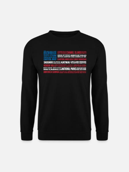 Amerikanske nasjonalparker, nasjonalpark, Denali, Redwood - Genser unisex - svart