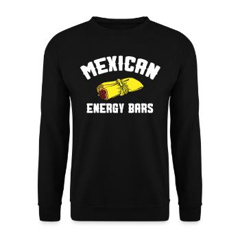 Mexikanische Energiebars, Mexikanische Tamales - Unisex Pullover - Schwarz - Vorne - Alina (178cm) & Michal (187cm)