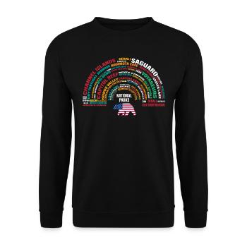 U.S. National Parks, National Park, Denali, Redwood - Unisex Sweatshirt - black - Front - Alina (178cm) & Michal (187cm)