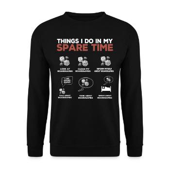 Board Games, Board Game, Board Games Games - Unisex Sweatshirt - black - Front - Alina (178cm) & Michal (187cm)