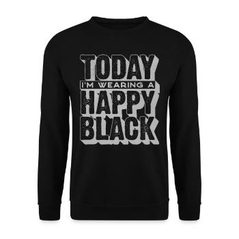 Today I wear a cheerful black - Unisex Sweatshirt - black - Front - Alina (178cm) & Michal (187cm)