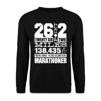Marathoner, Marathon, Runners, 26, 2 - Unisex Sweatshirt - black - Front - Alina (178cm) & Michal (187cm)