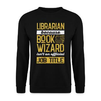 Bibliothekar, Buchassistent, Bibliothek - Unisex Pullover - Schwarz - Vorne - Alina (178cm) & Michal (187cm)