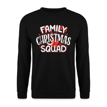 Weihnachtsfeier Der Familie, Weihnachtsfeier - Unisex Pullover - Schwarz - Vorne - Alina (178cm) & Michal (187cm)