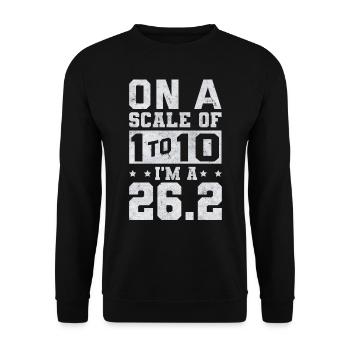Marathoner, Marathon, Runners, 26, 2 - Unisex Sweatshirt - black - Front - Alina (178cm) & Michal (187cm)