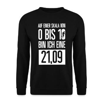 Half Marathon, Marathon, Runner - Unisex Sweatshirt - black - Front - Alina (178cm) & Michal (187cm)