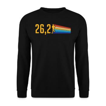 Semi-marathon, marathon, coureur - Sweat-shirt Unisexe - noir - Devant - Alina (178cm) & Michal (187cm)