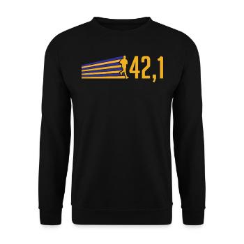 Semi-marathon, marathon, coureur - Sweat-shirt Unisexe - noir - Devant - Alina (178cm) & Michal (187cm)