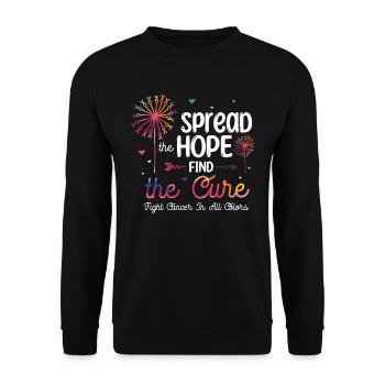 Combattez le cancer de toutes les couleurs - Sweat-shirt Unisexe - noir - Devant - Alina (178cm) & Michal (187cm)