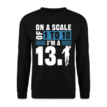 Semi-marathon, marathon, coureur - Sweat-shirt Unisexe - noir - Devant - Alina (178cm) & Michal (187cm)