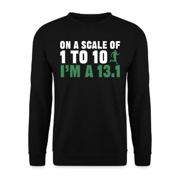 Semi-marathon, marathon, coureur - Sweat-shirt Unisexe - noir - Devant - Alina (178cm) & Michal (187cm)
